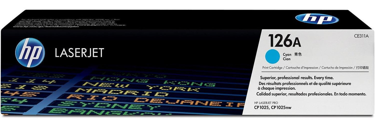 HP 126A Cyan LaserJet Toner Cartridge CE311A
