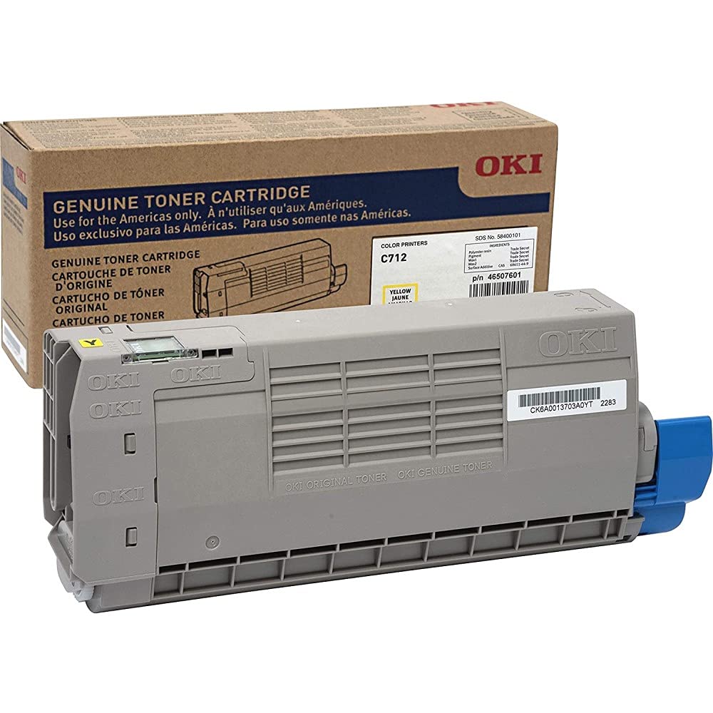 OKI 46507601 Toner Cartridge (Yellow) in Retail Packaging
