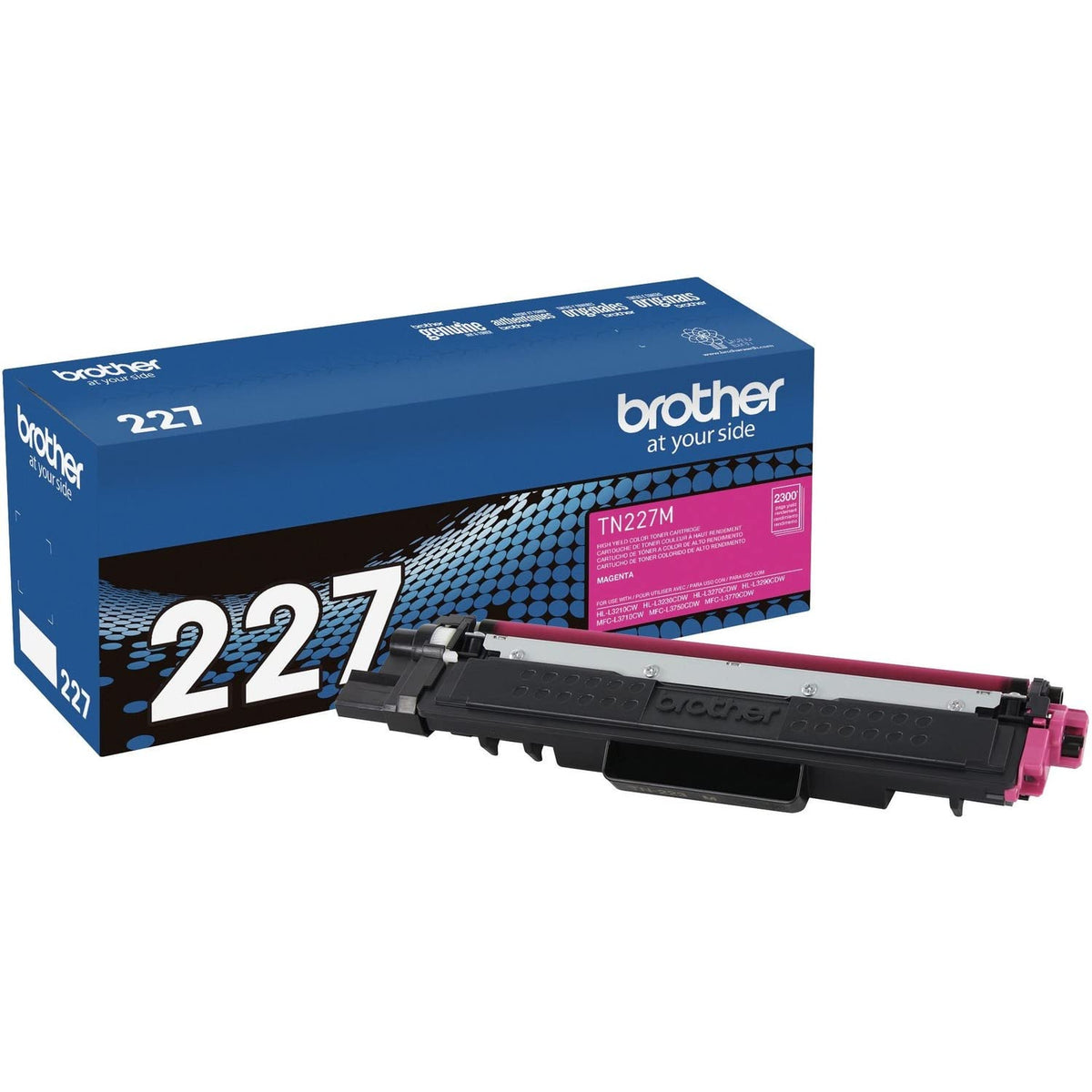 Brother Genuine TN227M, High Yield Toner Cartridge, Replacement Magenta Toner, Page Yield Up to 2,300 Pages, TN227, Amazon Dash Replenishment Cartridge