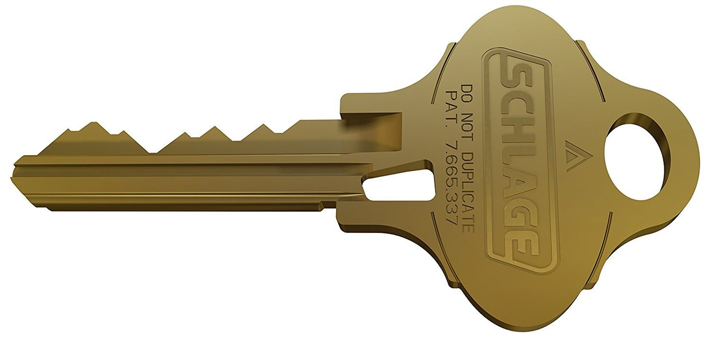Schlage Small Gold Key Blank, S123 Keyway, Box of 50