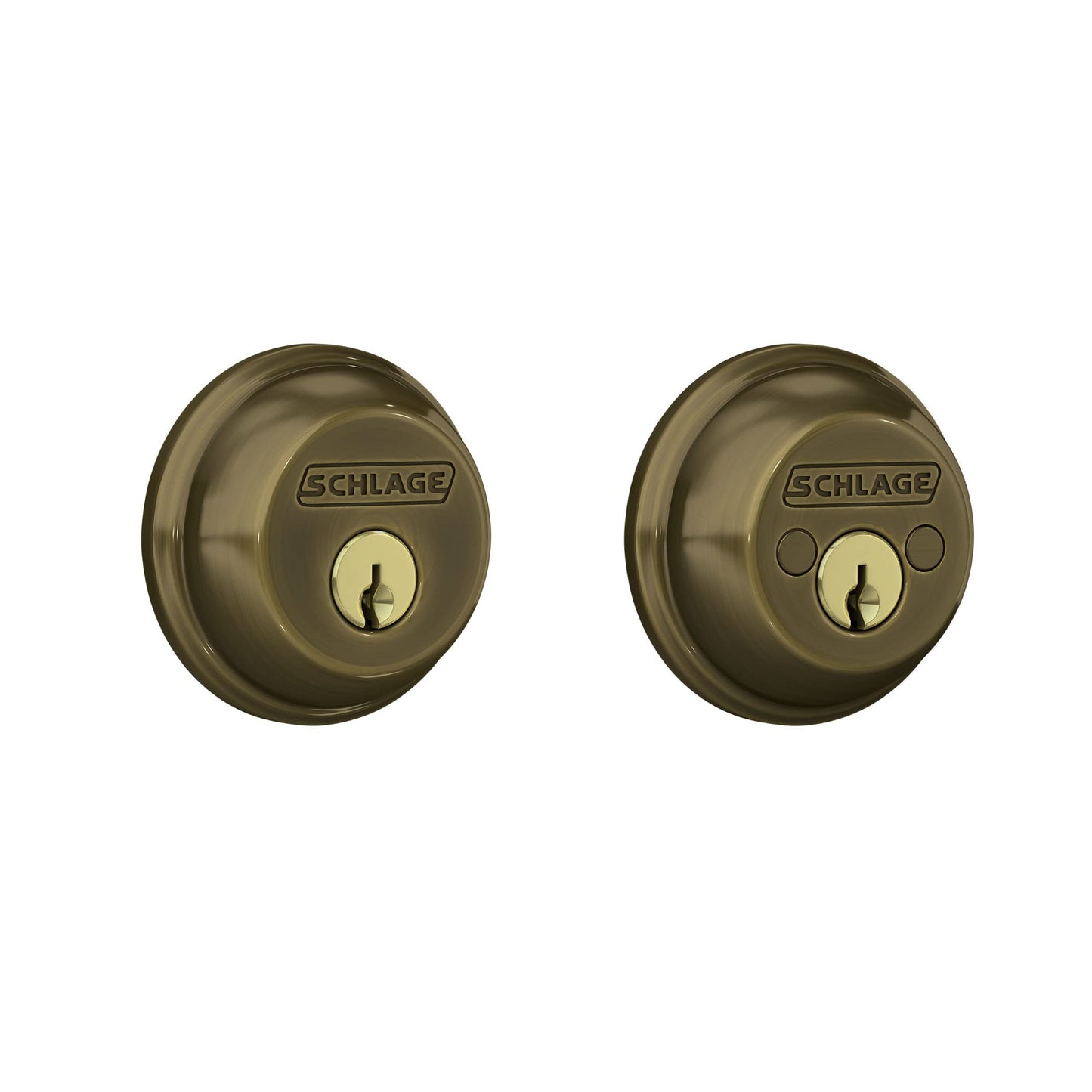 2-CYLINDR DEADBOLT K4 ANT BRSS