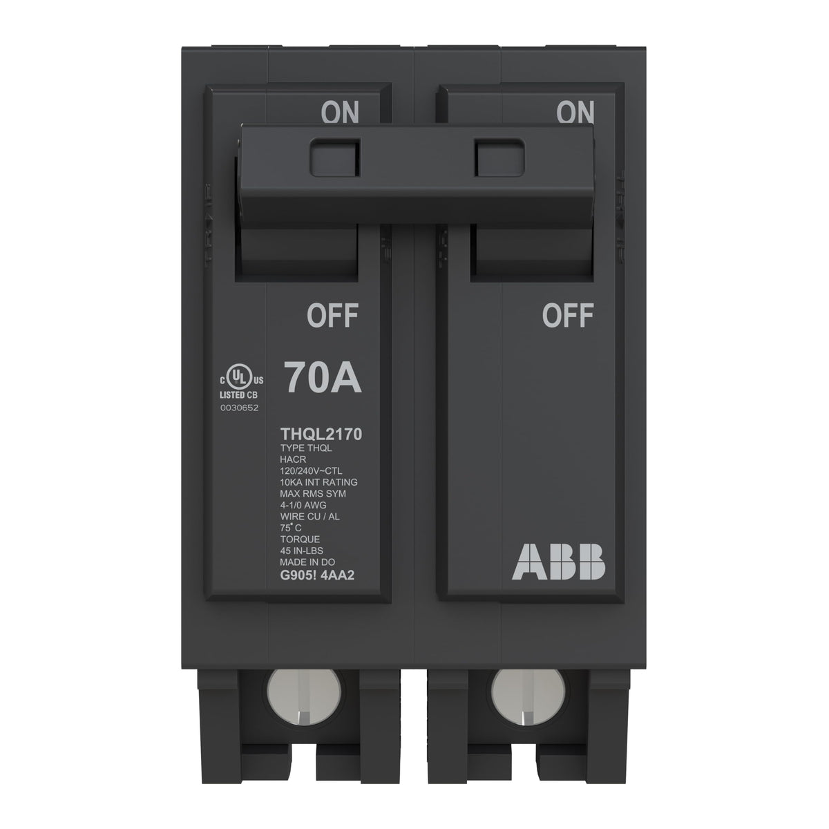 ABB Q-Line THQL2170 70A Double-Pole Circuit Breaker