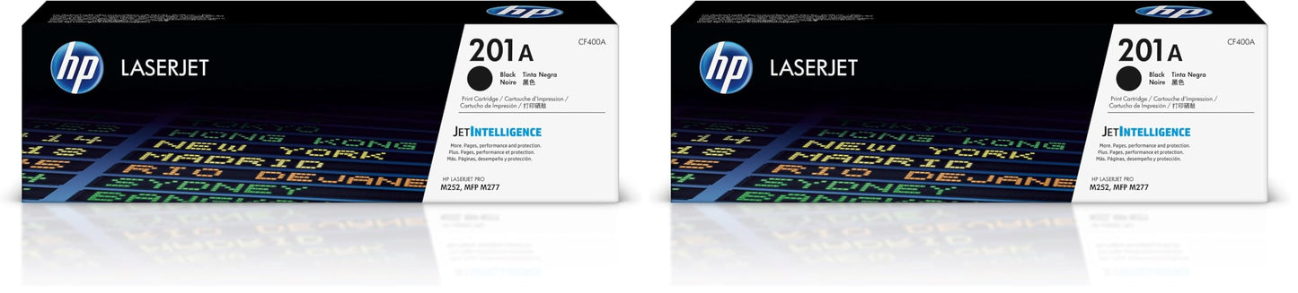 HP 201A Black Toner Cartridge CF400A 2-Pack