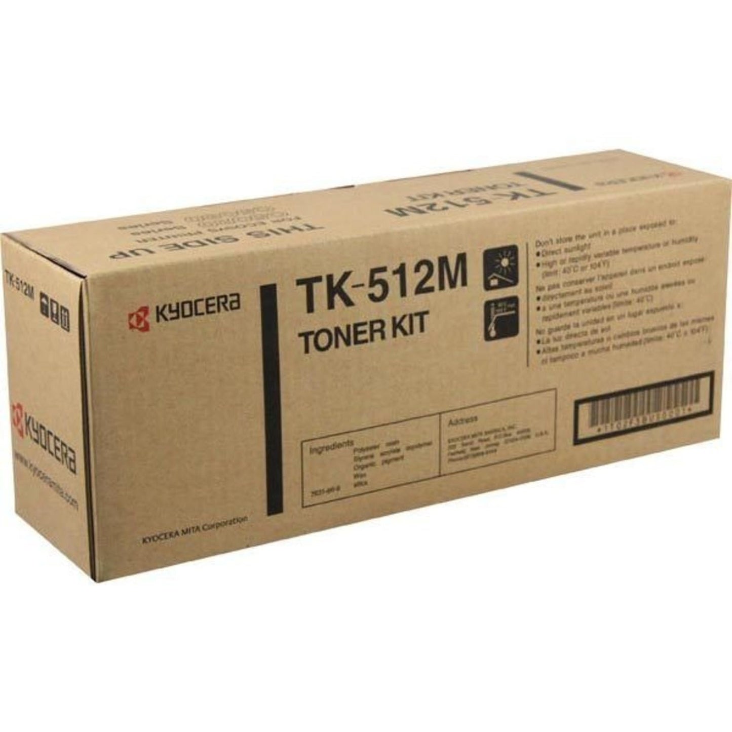 Kyocera 0T2F3BUS Model TK-512M Magenta Toner Kit for Ecosys C5020N/C5025N/C5030N, Genuine Kyocera, Up To 8000 Pages