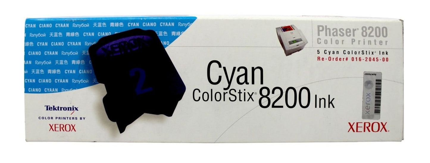 Xerox 016-2045-00 Cyan Solid OEM Genuine Ink/Inkjet (5 Cyan/Box) (7,000 Yield) - Retail