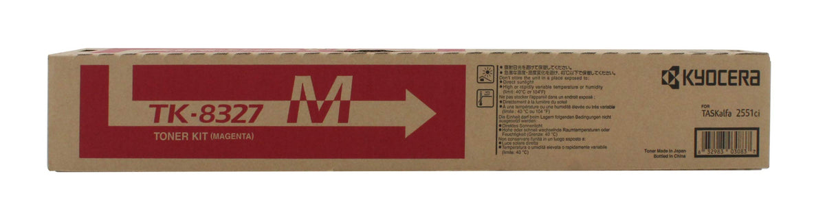 Kyocera TK-8327M Magenta Toner Cartridge, + Waste Toner Container 12000 Yield