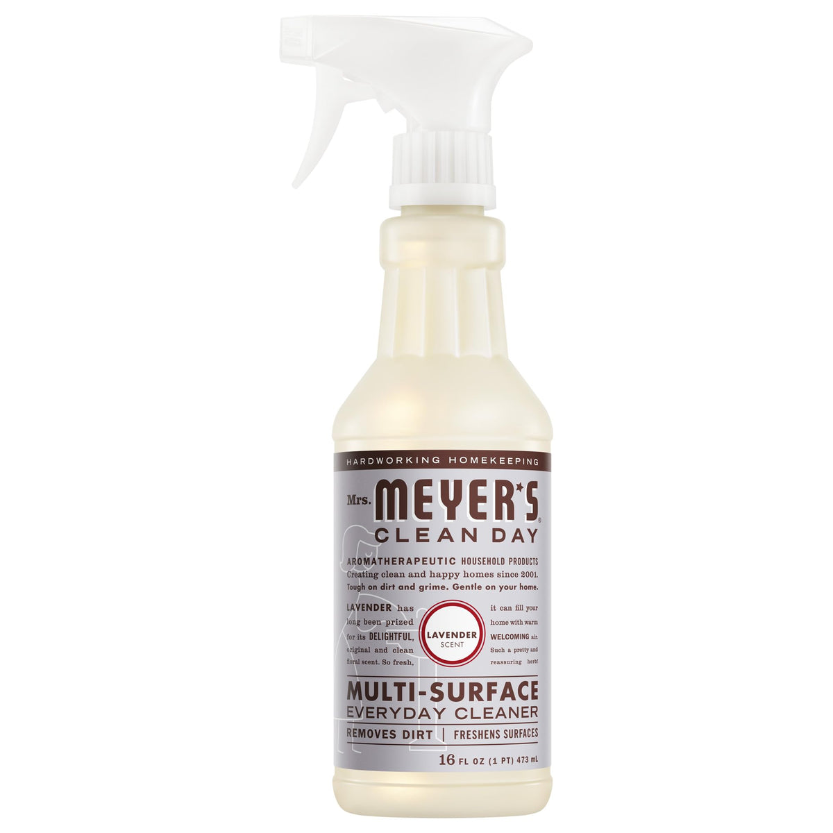 MRS. MEYER'S CLEAN DAY Multi Purpose Cleaner, Lavender Scent, 16 oz Spray Bottle