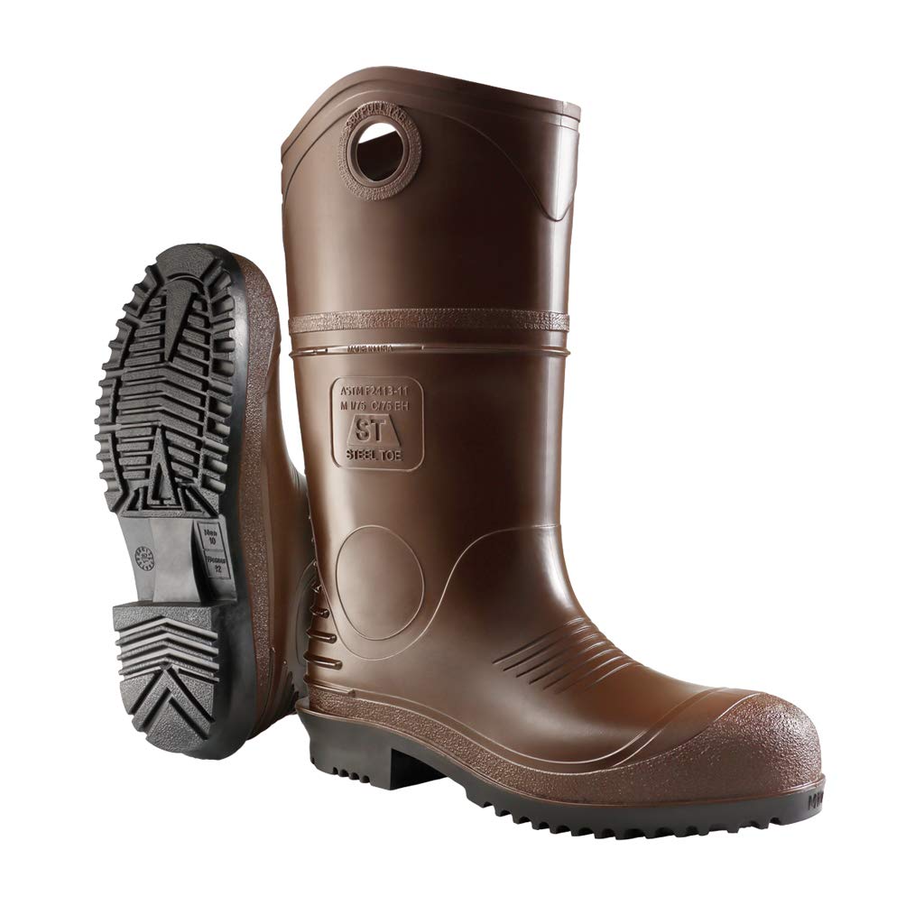 DUNLOP Durapro Xcp Steel Toe - PVC Work boots for Men & Women - Waterproof Safety boots witch Chemical protection - Slip resistant - Brown - Size 3-16