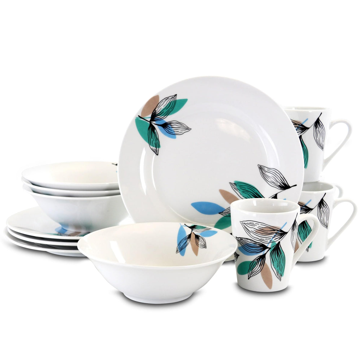 Gibson Vineyard Blue 12pc Dinnerware Set