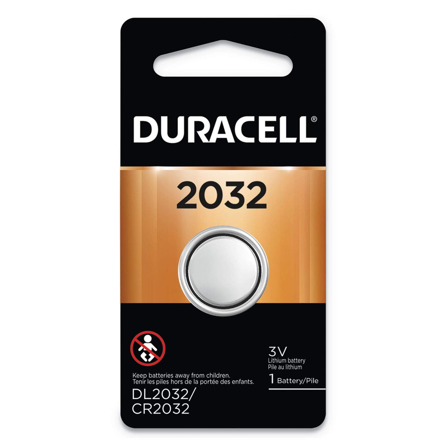 Duracell - 2032 3V Lithium Coin Battery - long lasting battery - 1 count