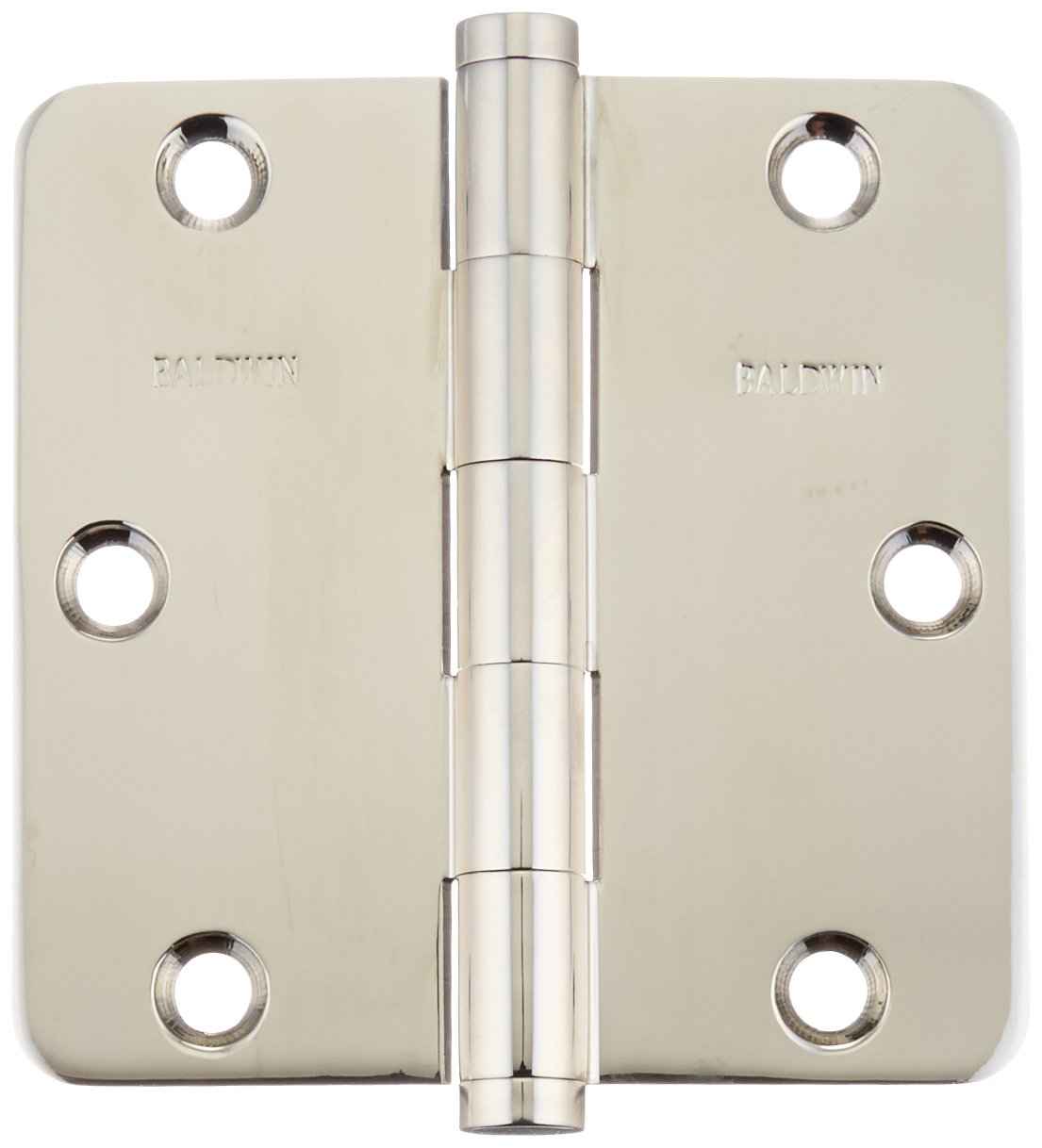 Baldwin 1435055I Radius Mortise Hinge Bright Nickel