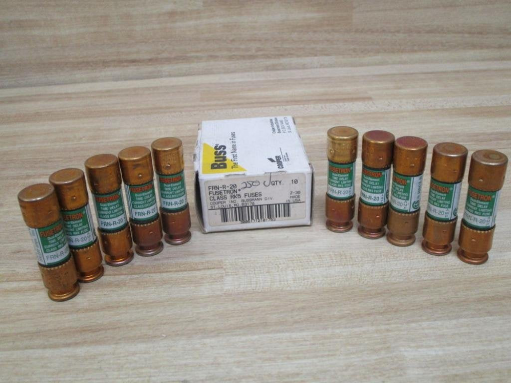 Bussmann Fusetron FRN-R-20 Fuse 20A Pack of 10