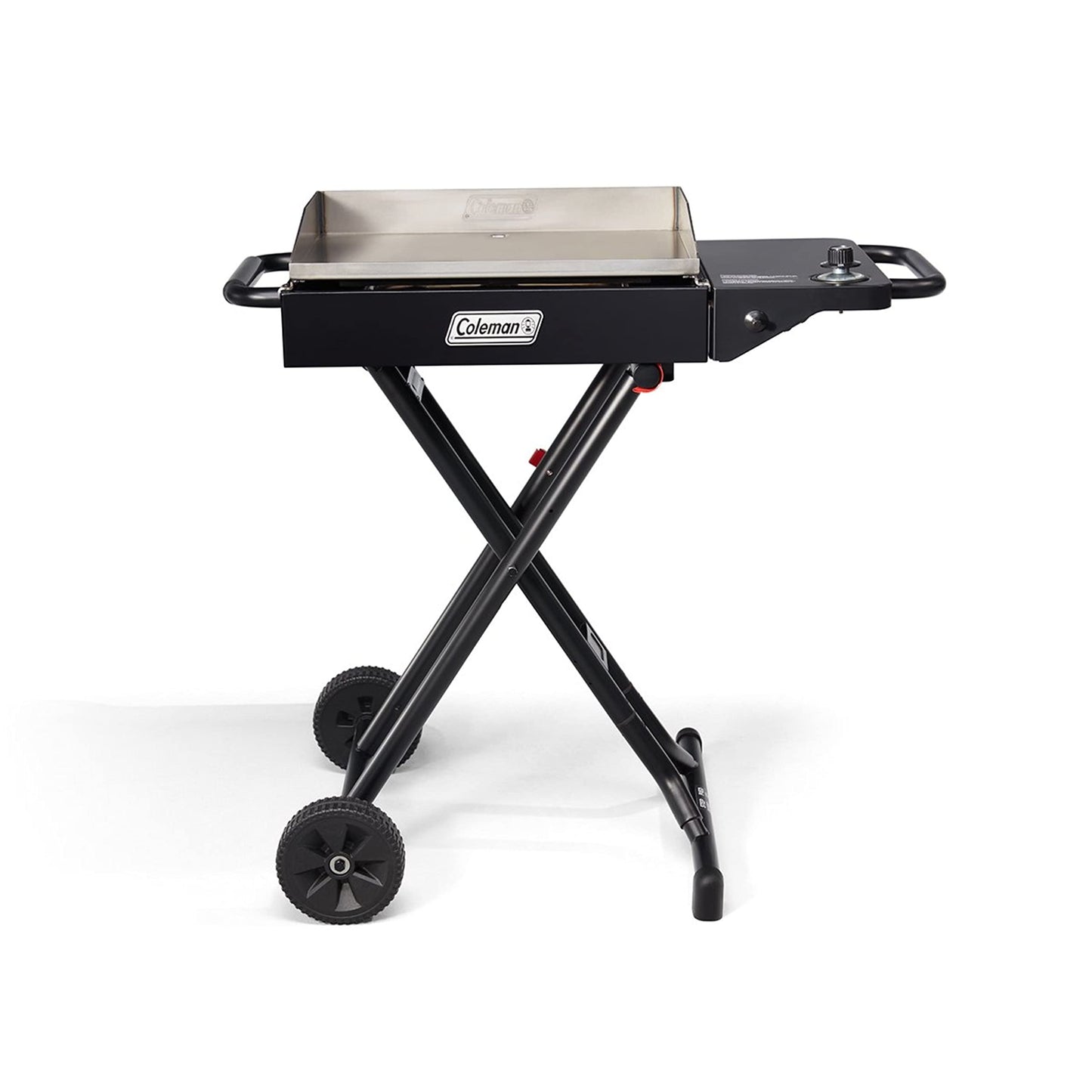 Coleman Roadtrip Griddle, 19/24 Propane Griddle with Instastart Ignition, Even Heat Distribution, Grease Tray & Optional Lid; Portable Griddle with Scissor Legs & Wheels for Camping & Tailgating