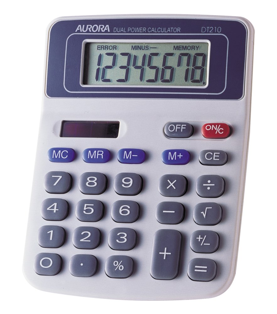 Aurora 8 Digit Desk Calc Dual DT210