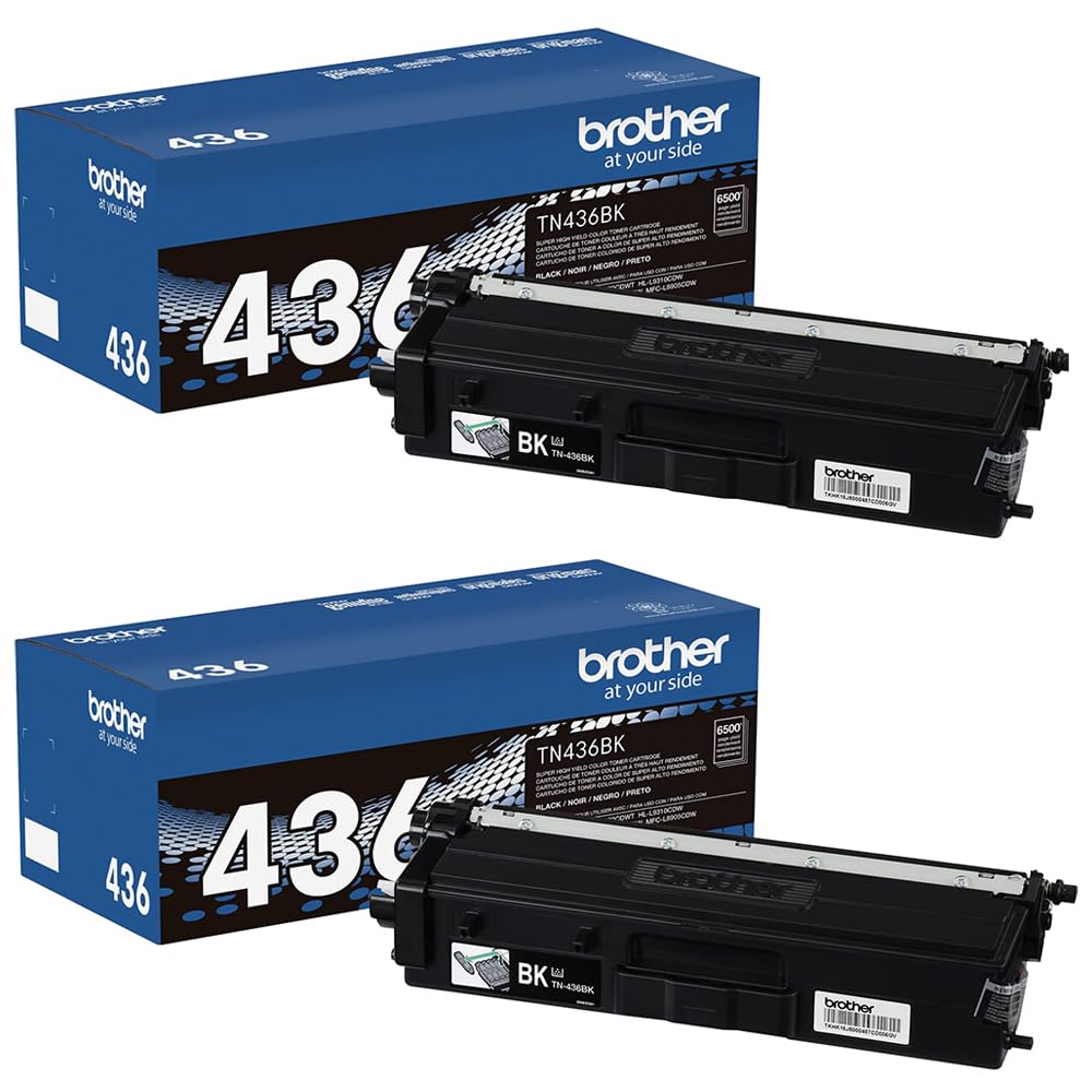 Brother TN436BK Super High Yield Toner-Retail Packaging , Black