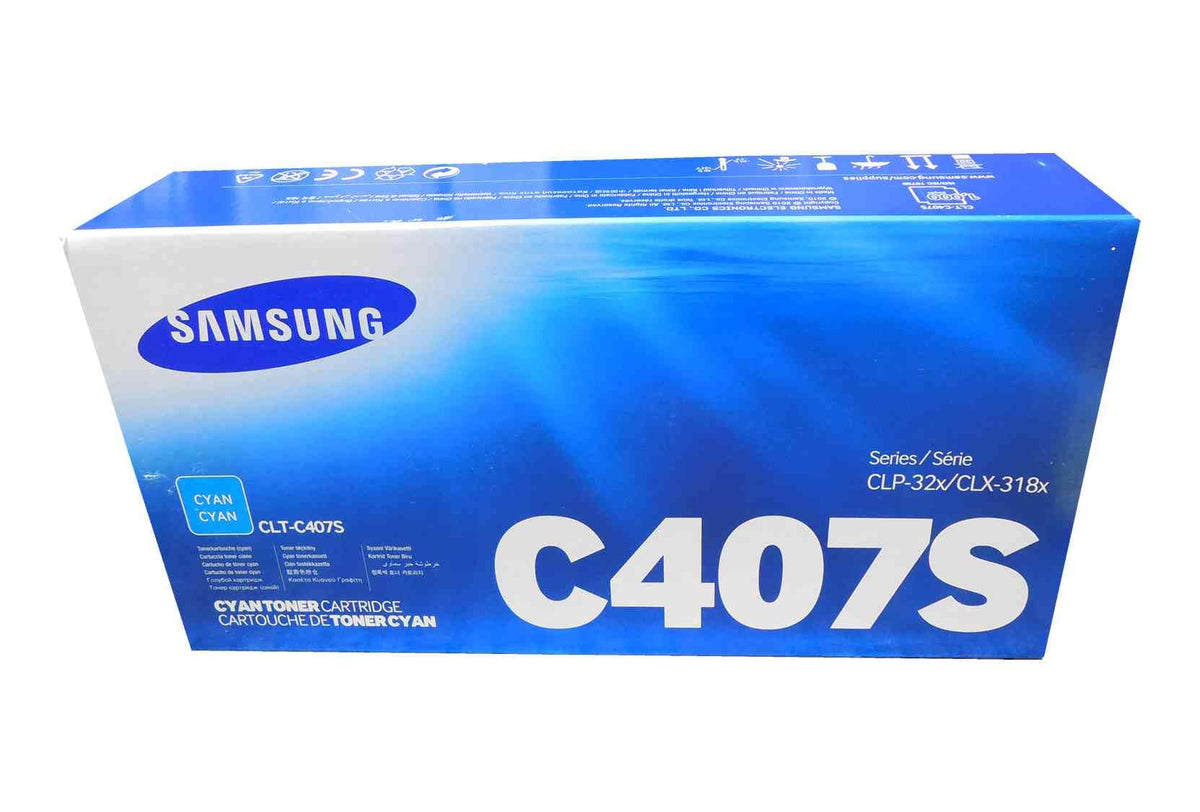 SAMSUNG CLTC407S CLTC407S (CLT-C407S) Toner, 1,000 Page-Yield, Cyan