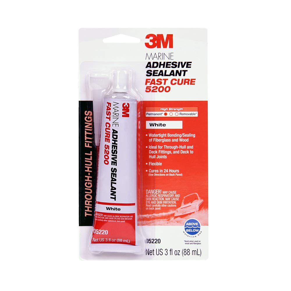 3M Marine Adhesive Sealant Fast Cure 5200 3 oz 6/Pk