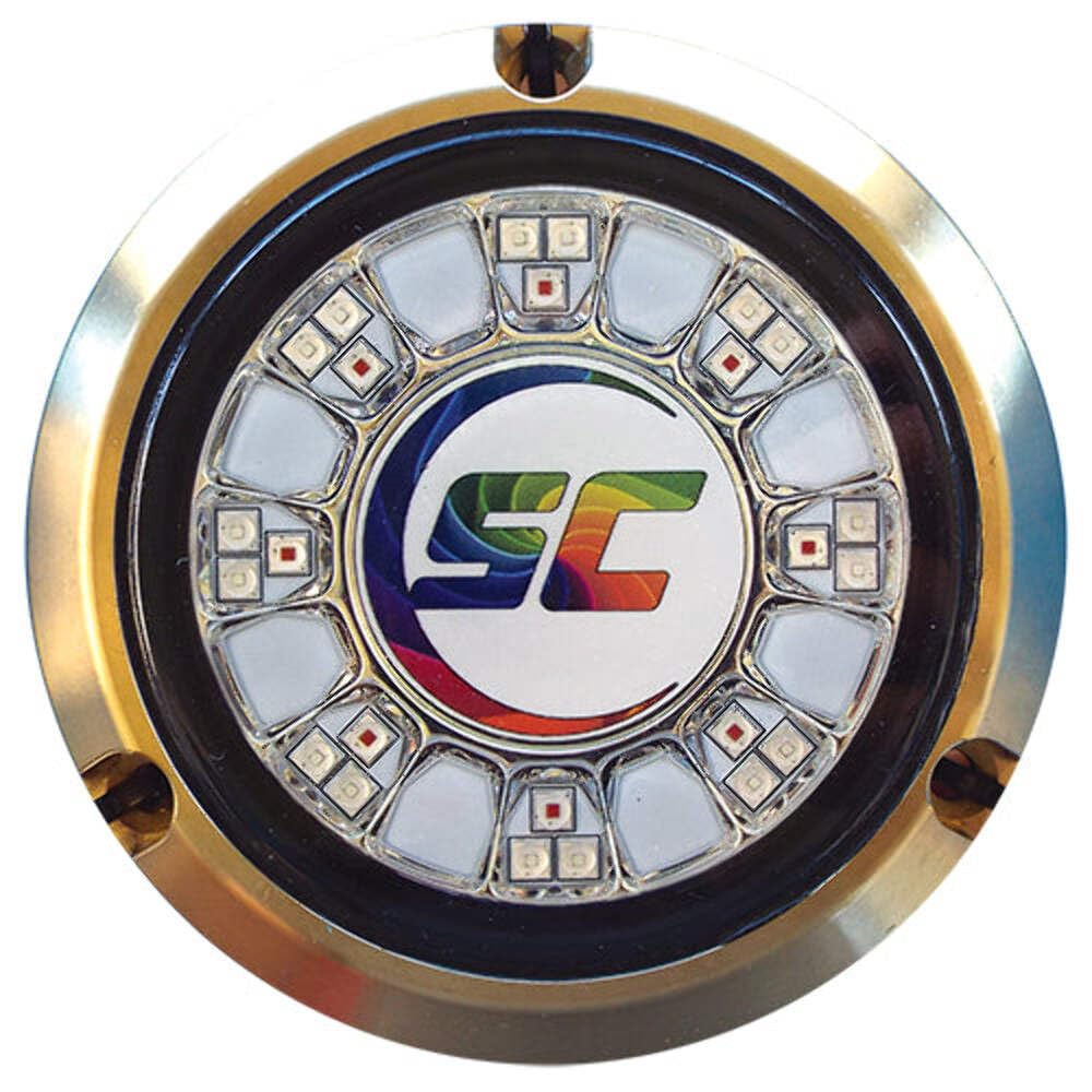 shadow-caster SCR-24 LED Underwater Boat Light - Color-Changing (RGBW) - Bronze Housing - 90W Surface Mount - Tempered Glass Lens - IP68 Fully Submersible Waterproof