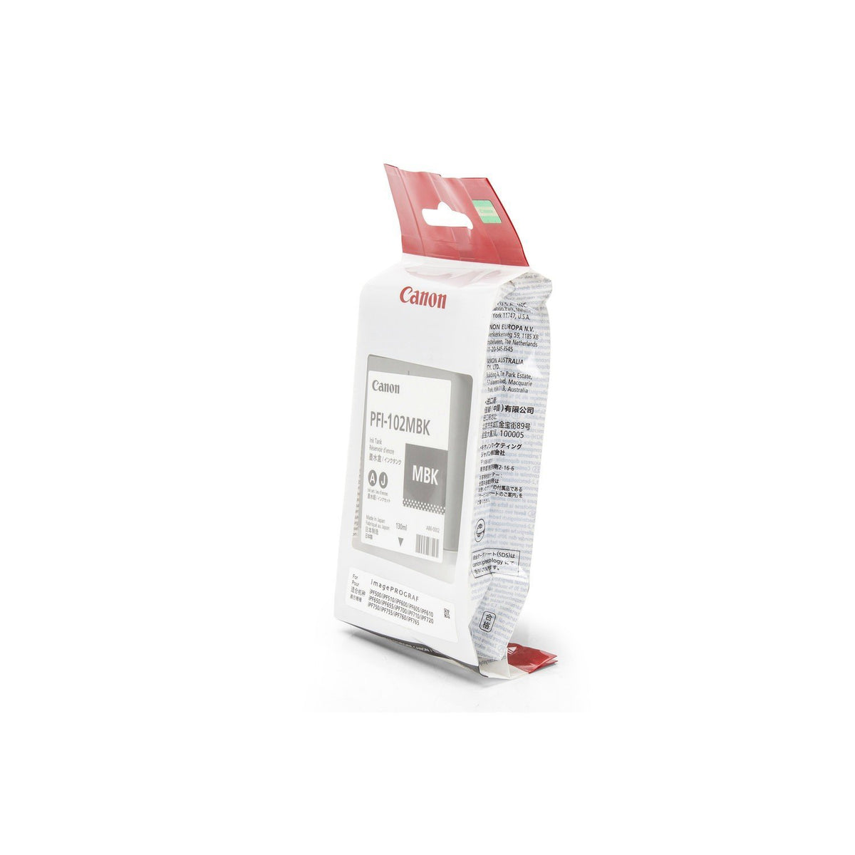 Canon 0894B001AA Ink Tanks, 130ml, Matte Black - in Retail Packaging