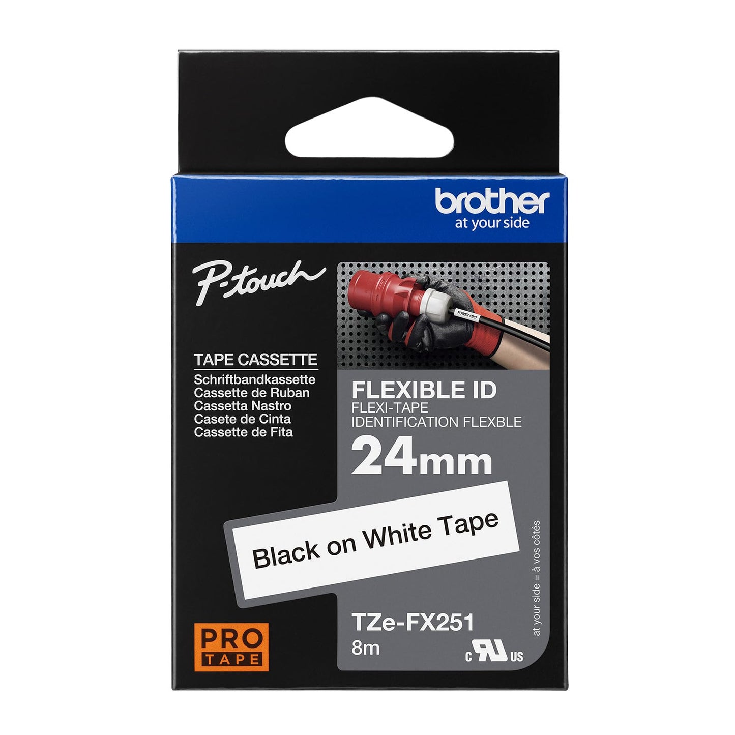 Brother TZE-FX251 Flexible-ID Tape 1" x 26.2'