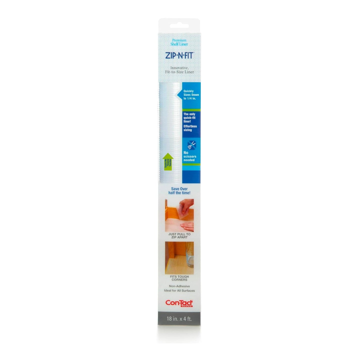 LINER SHELF 18INX4FT CLEAR RIB