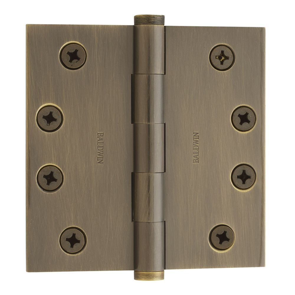 Baldwin 1040050I Square Mortise Hinge Antique Brass