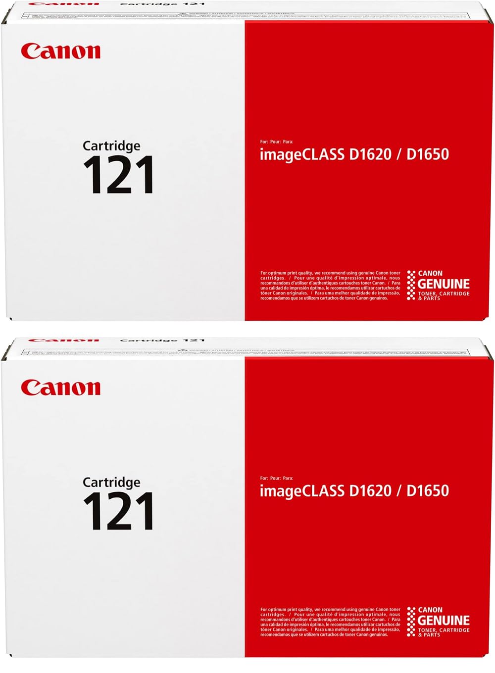 Canon CRG-121 Black Toner Cartridge, 3252C001AA, 2-Pack