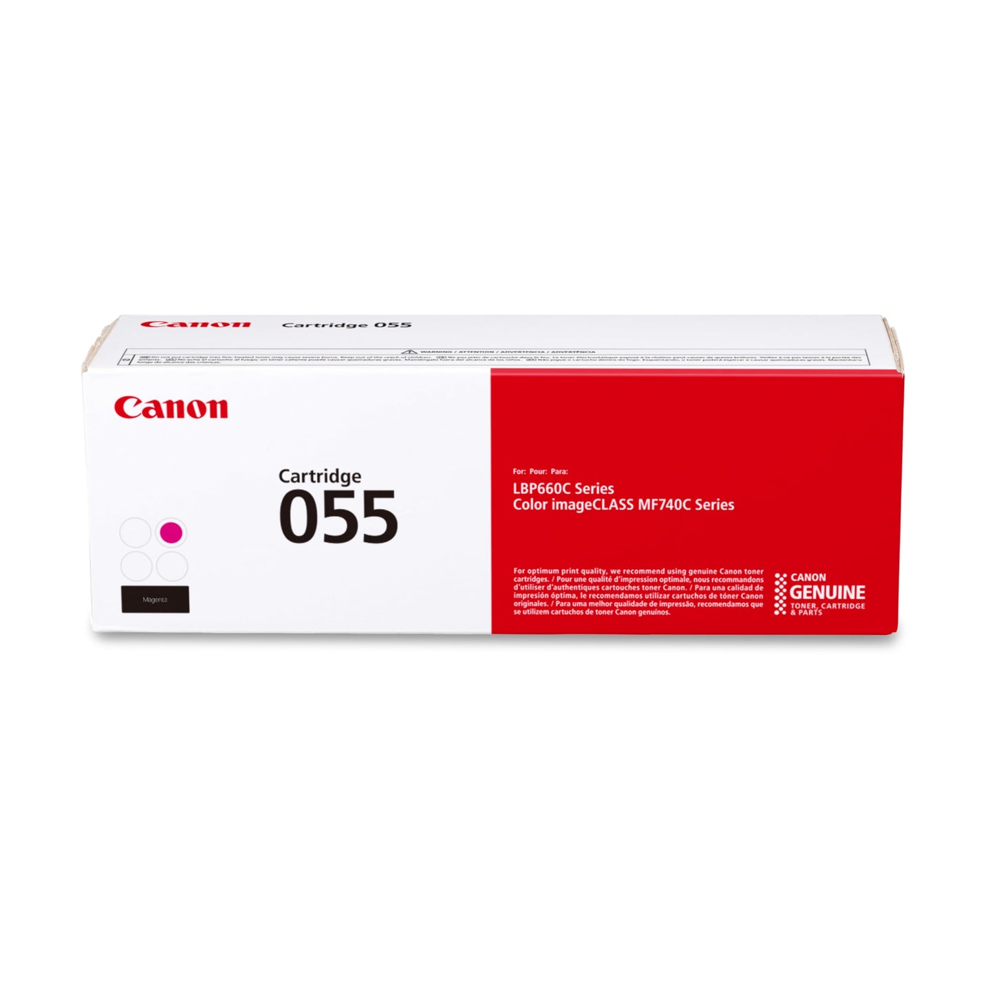 Canon Cartridge 055 M 055, 2100 Pages, Magenta, 1, 3014C002 (055, 2100 Pages, Magenta, 1 pc(s))