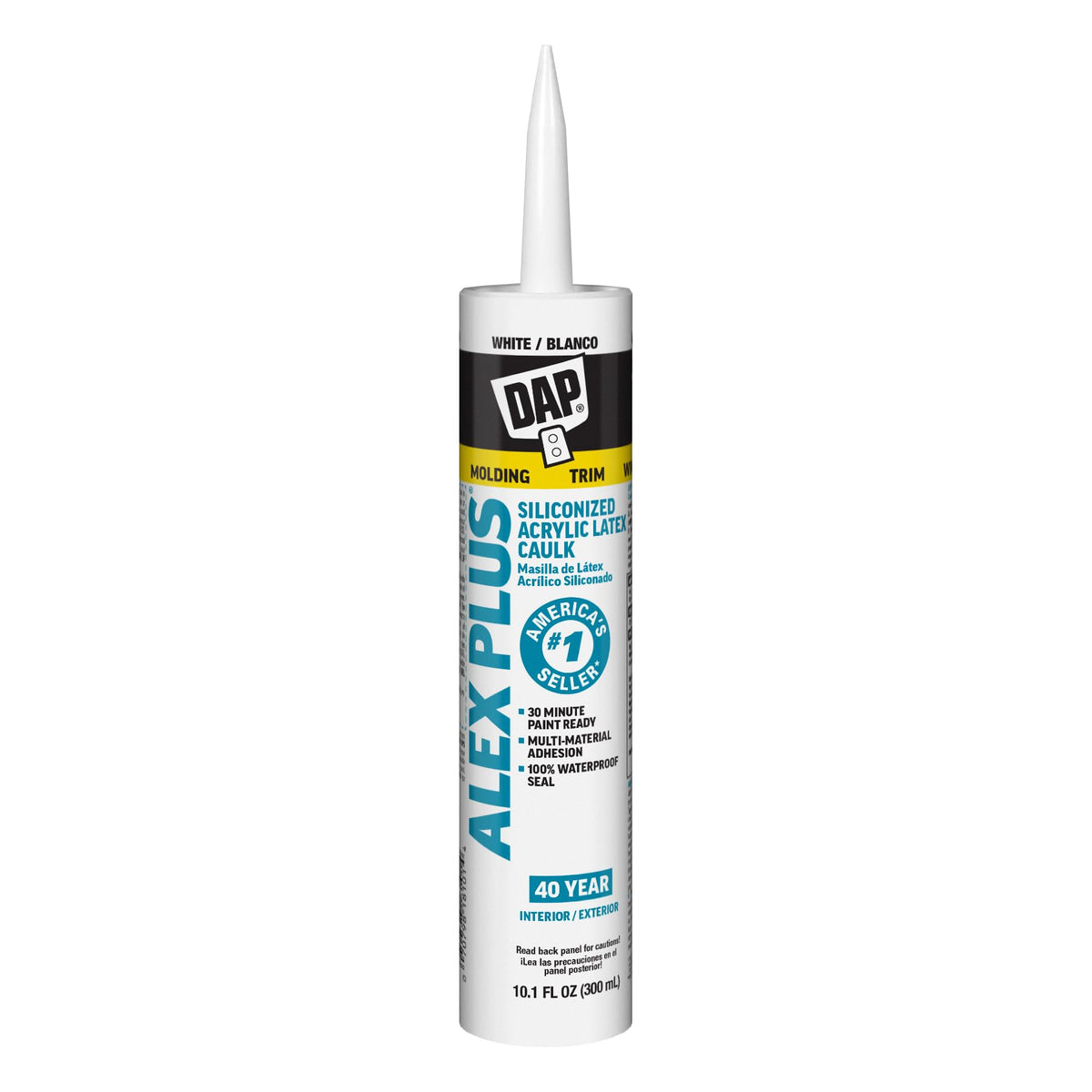 DAP Alex Plus White Acrylic Latex Caulk 10.1 oz