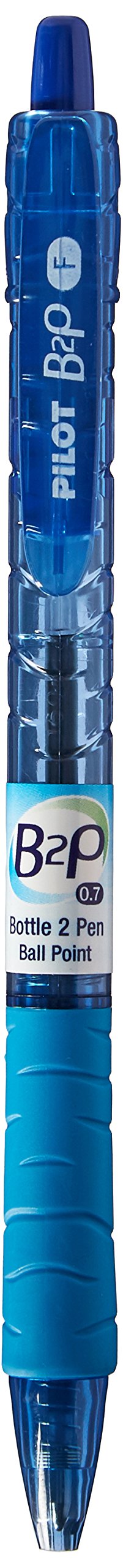 PILOT B2P - Bottle to Pen Refillable & Retractable Rolling Ball Gel Pen Made From Recycled Bottles, Fine Point, Blue G2 Ink, 12-Pack (31601)