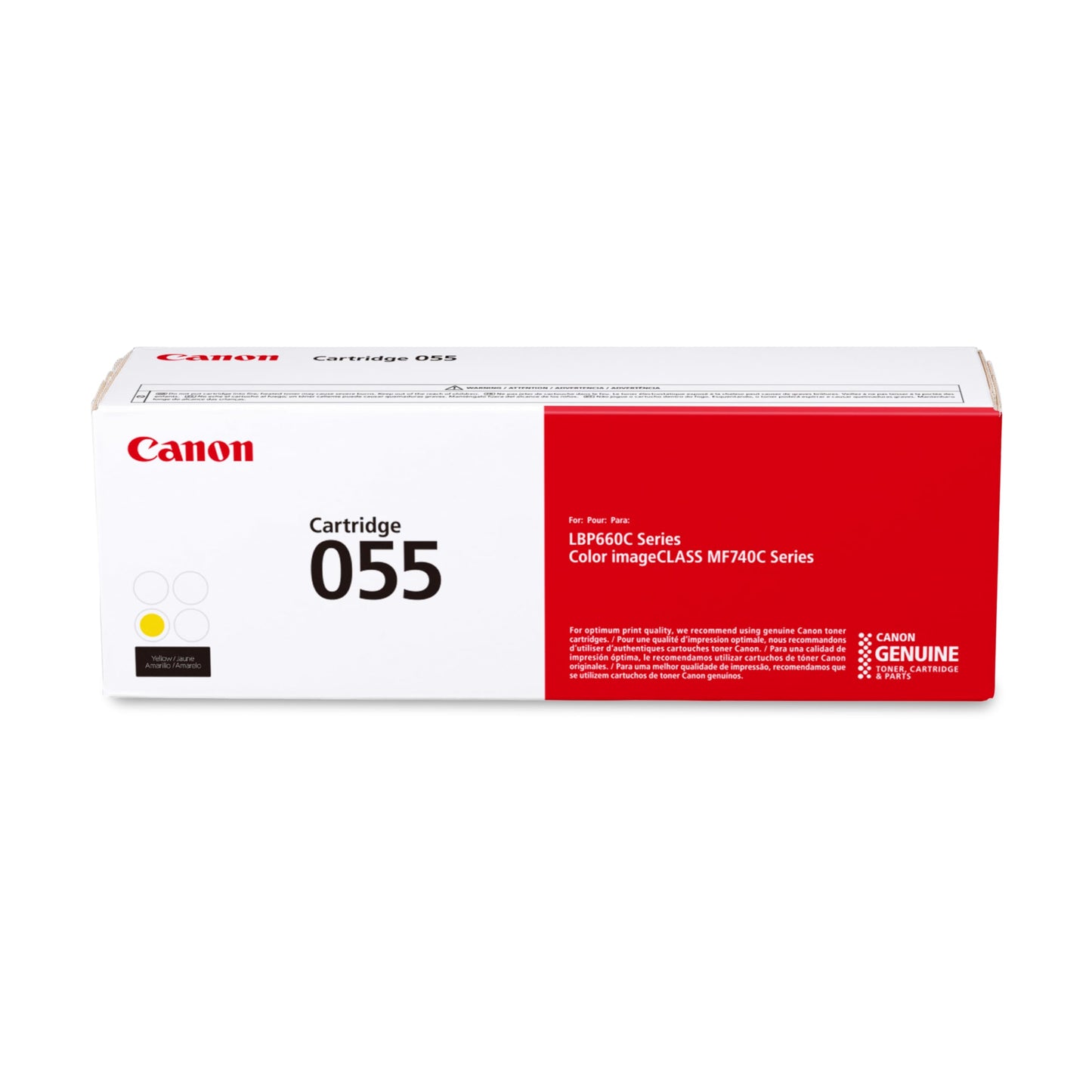 Canon Genuine 055 Yellow Toner Cartridge Compatible with LBP664Cdw, MF741Cdw, MF743Cdw, MF745Cdw, MF746Cdw
