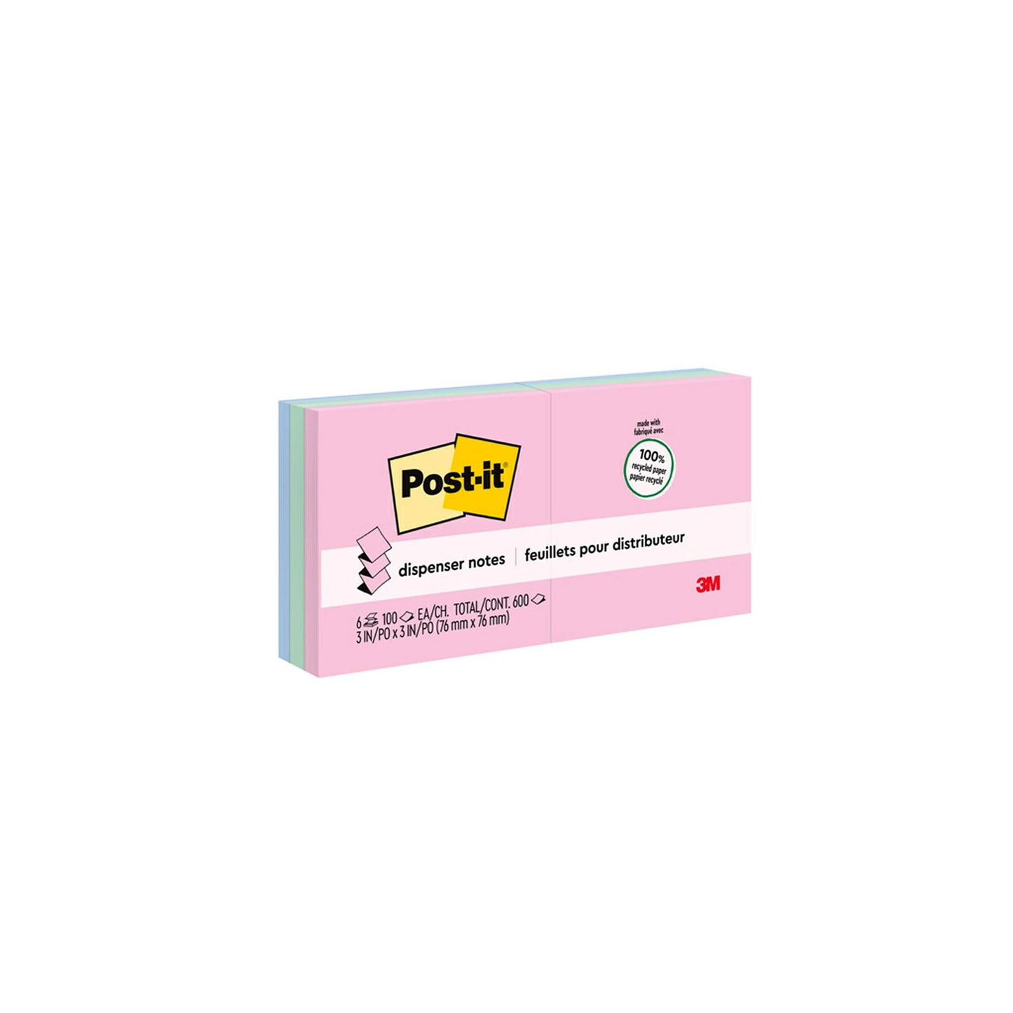 Post-it Greener Pop-up Notes 3x3in 6 Pads R330RP-6AP