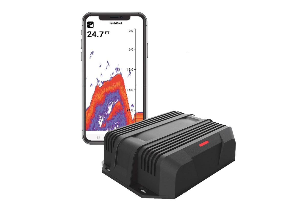 HawkEye FISHPOD 10BX Boat Mount Bluetooth Fish Finder with AI Technology