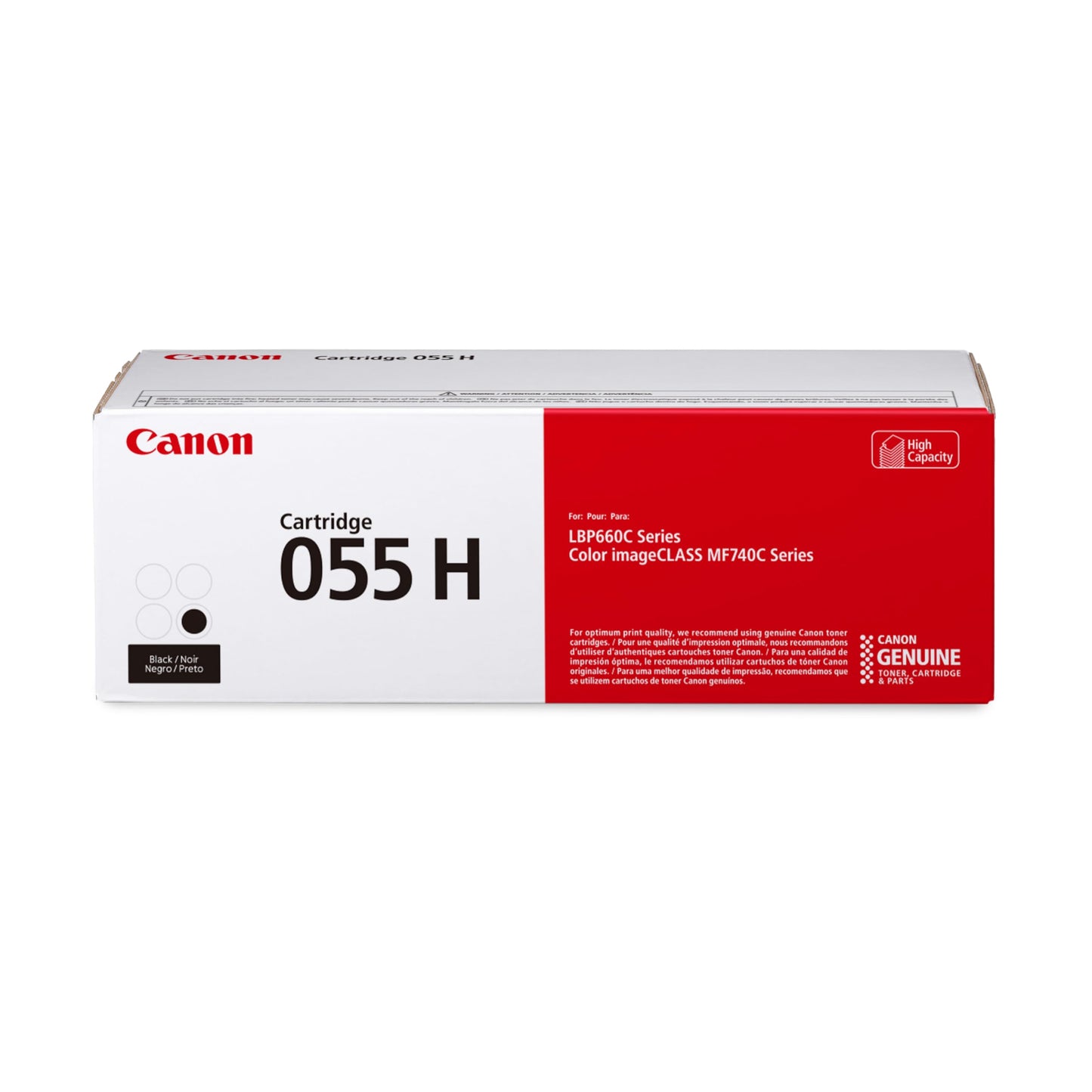 Canon Genuine 055 Black Toner Cartridge High Capacity Compatible with LBP664Cdw, MF741Cdw, MF743Cdw, MF745Cdw, MF746Cdw