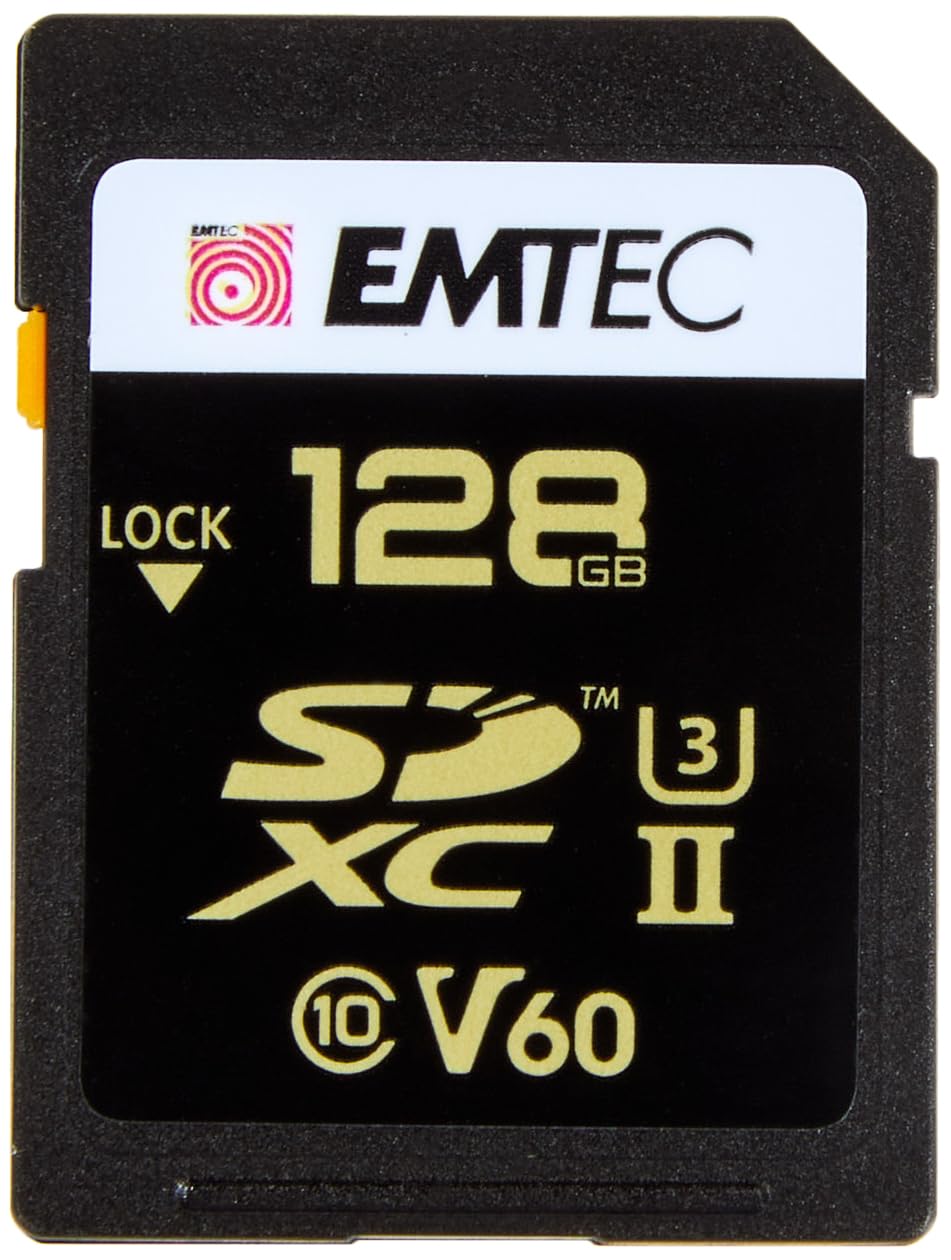 EMTEC 128GB UHS-II U3 V60 SDXC Memory Card