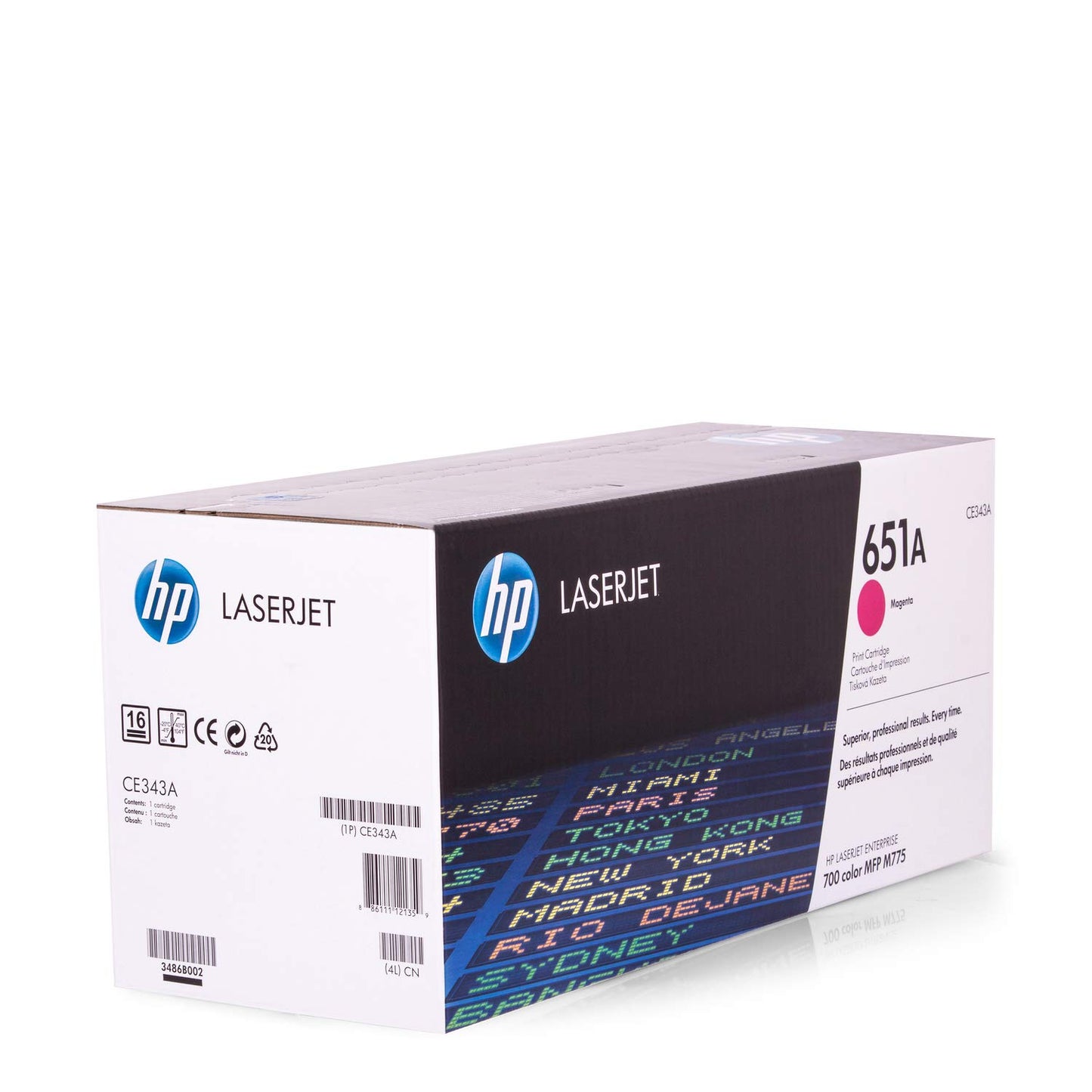 HP 651A Magenta Toner Cartridge | Works with HP LaserJet Enterprise 700 color MFP M775 Series | CE343A