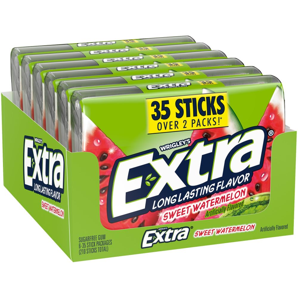 EXTRA Watermelon Chewing Gum 35 Stick 6 Pack