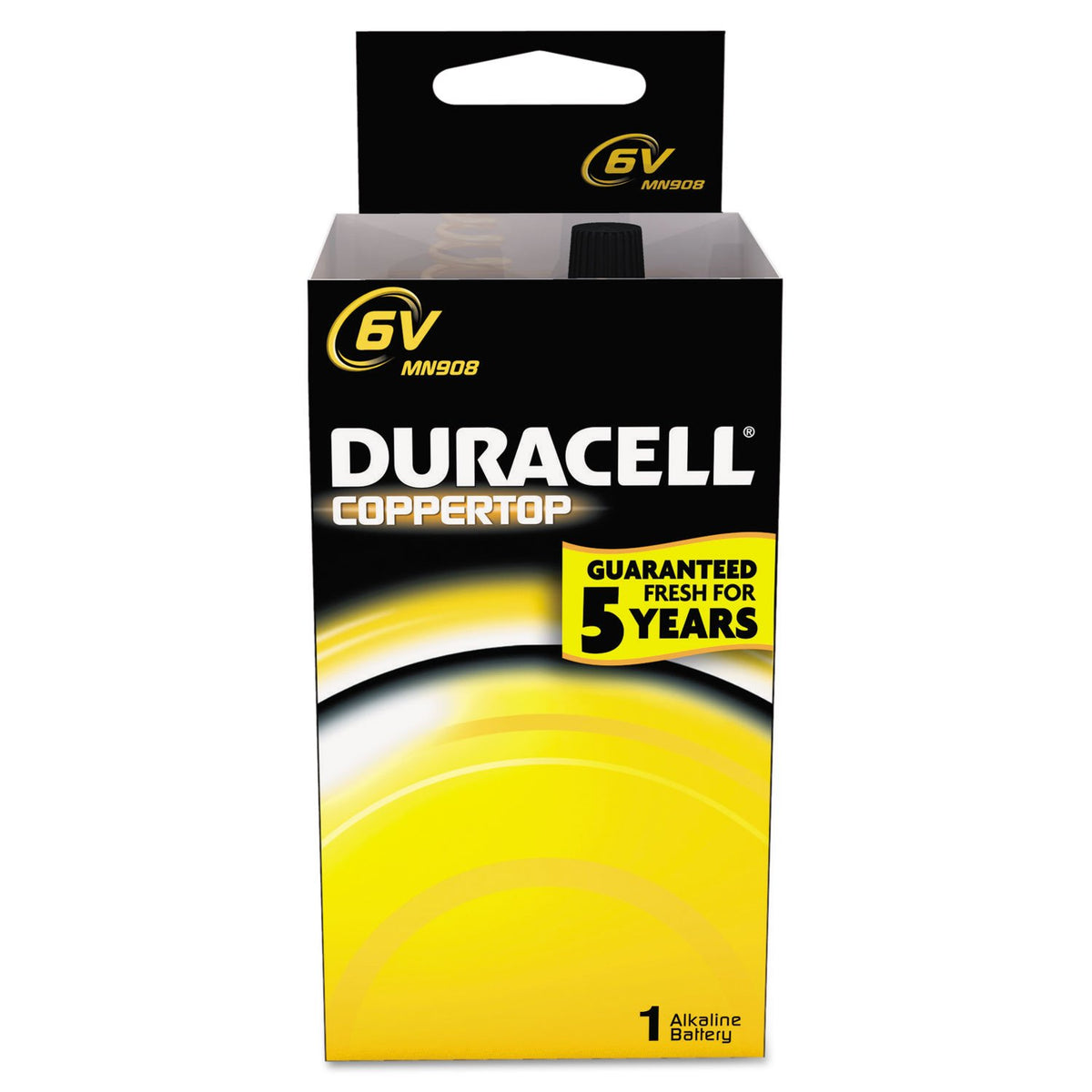 Duracell MN908 Coppertop Alkaline Lantern 908 Battery, 6-Volt, 1-Battery