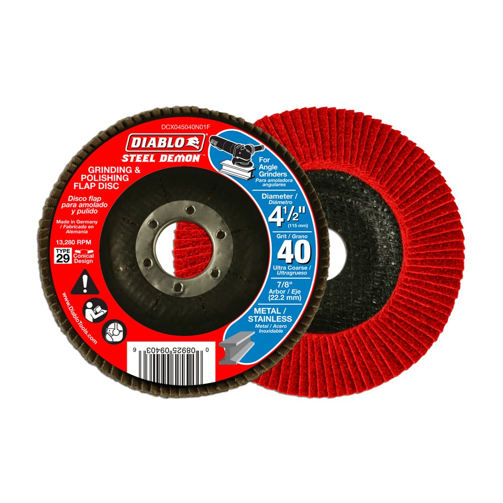 Diablo Steel Demon Flap Disc 4-1/2" 40-Grit 5-Pack