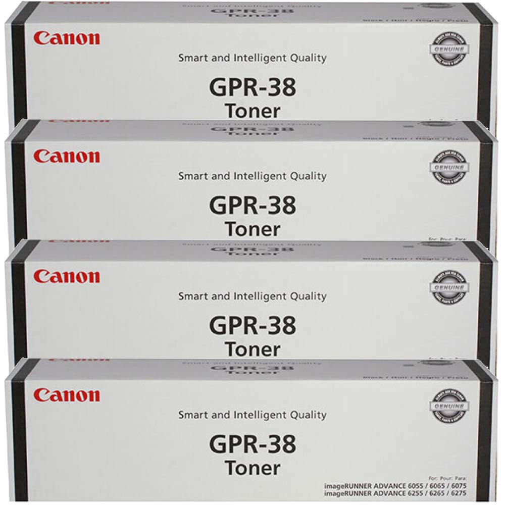 4 X CANON 3766B003AA GPR-38 Toner 56000 Page-Yield Black Simple To Install