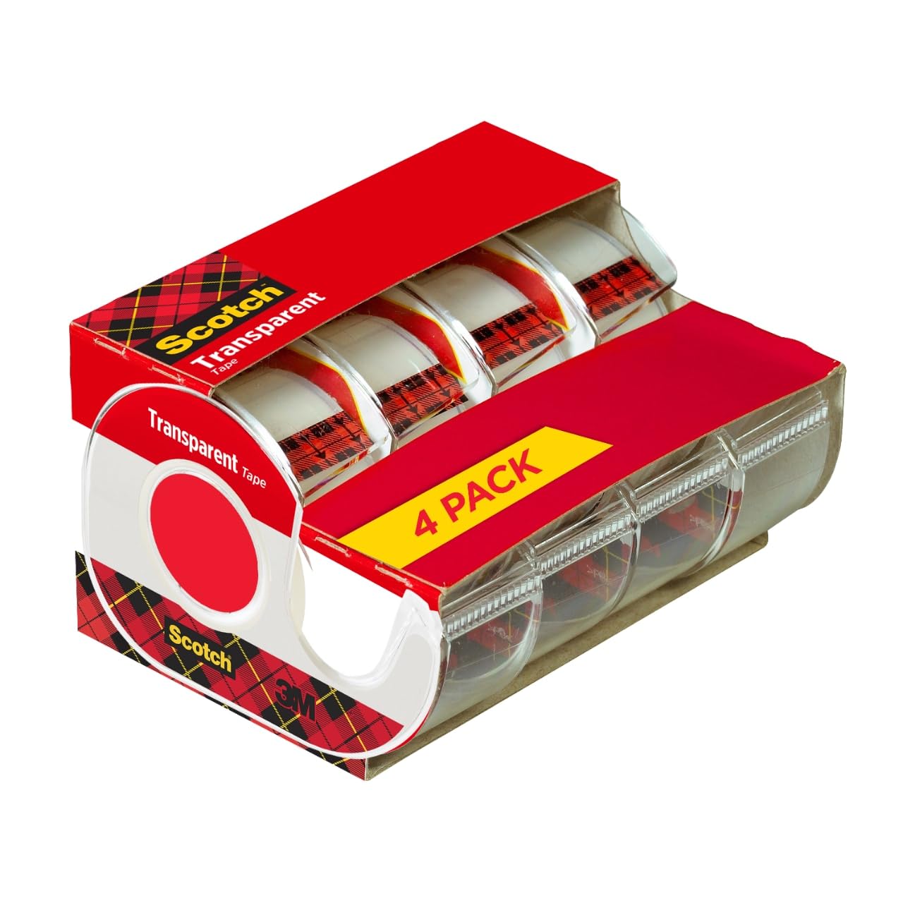 Scotch Transparent Tape 3/4 x 850 in 4 Rolls