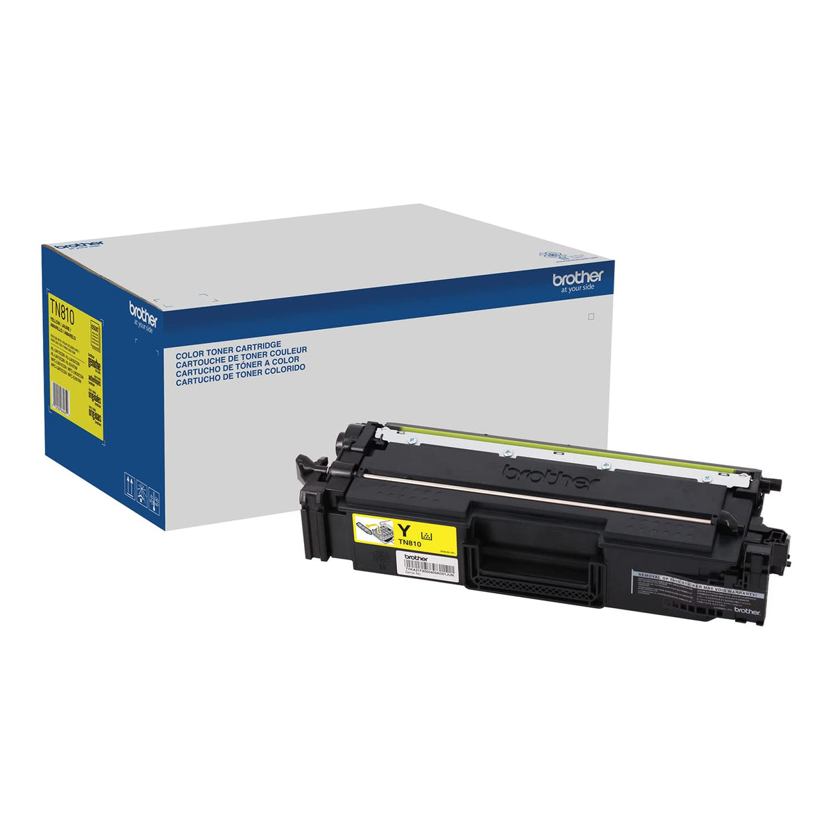Brother TN810Y Yellow Toner Cartridge, 6,500 Pages