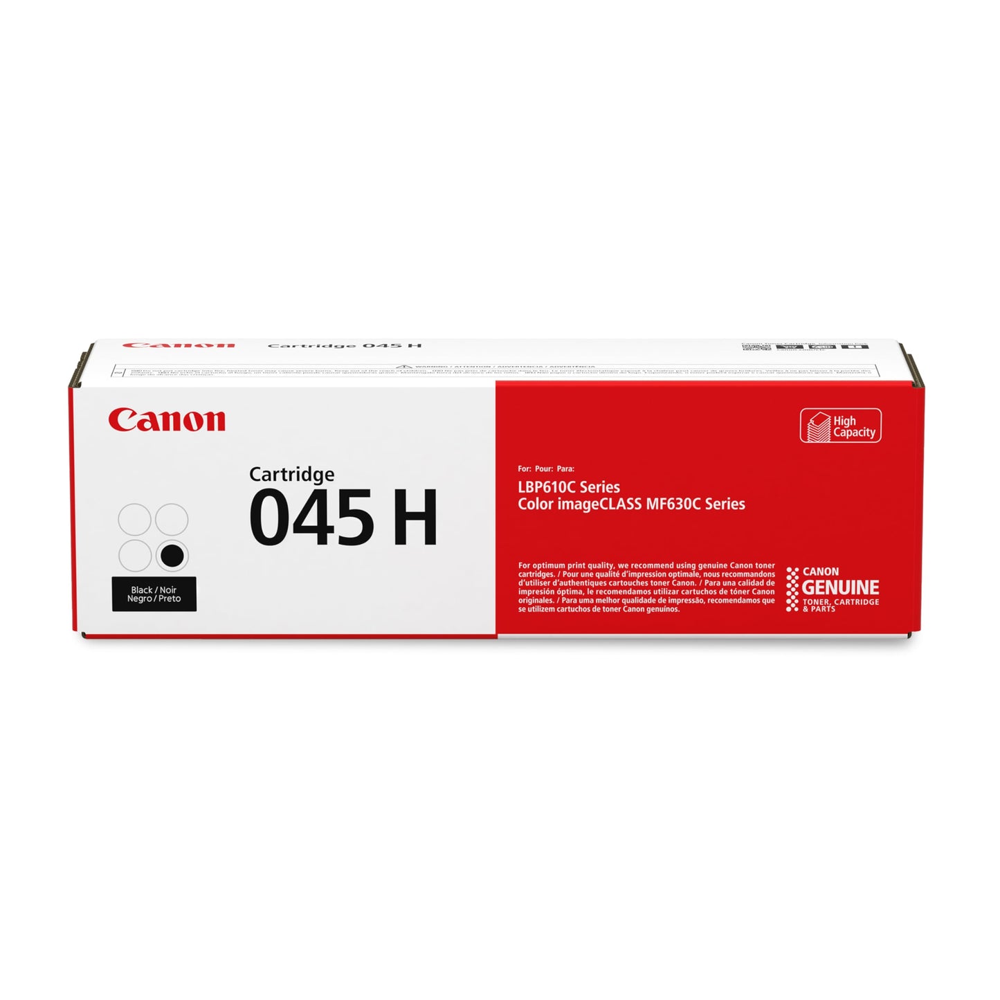 Canon Genuine 045 Black Toner Cartridge High Capacity Compatible with LBP612Cdw, MF632Cdw, MF634Cdw
