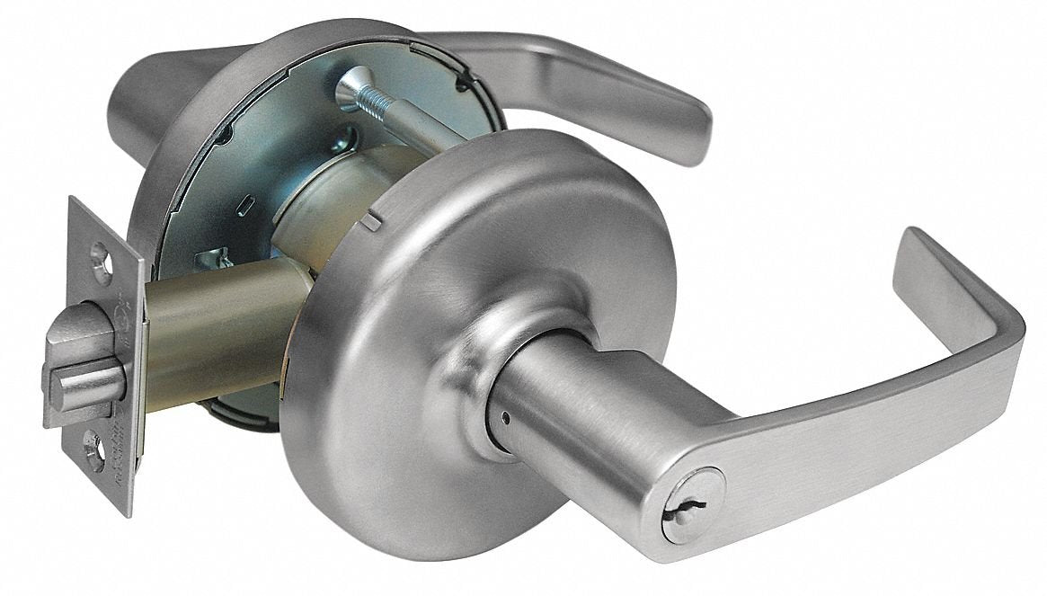 Corbin Russwin CL3351 NZD 626 Extra Heavy-Duty Entrance or Office Lever Lockset, Newport Lever Design, L4 Standard Keyway, Satin Chrome