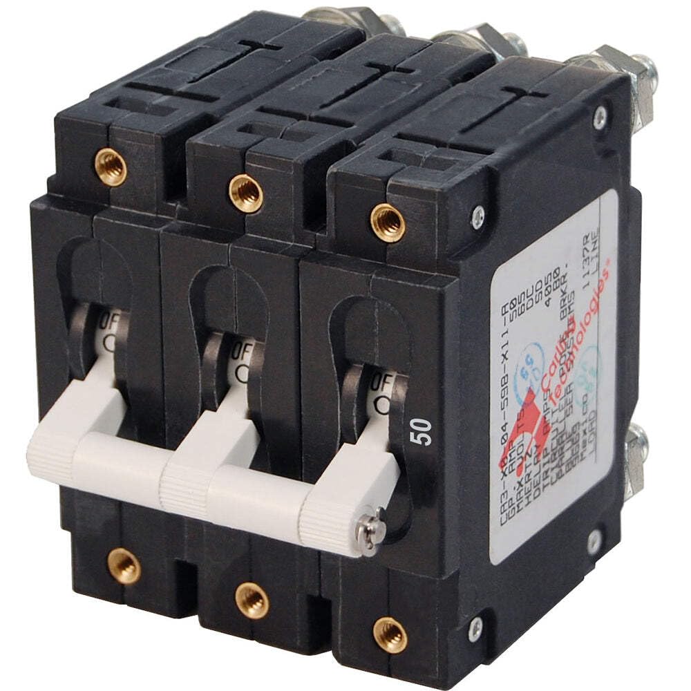 Blue Sea 7287 C-Series Triple Pole Circuit Breaker 50A
