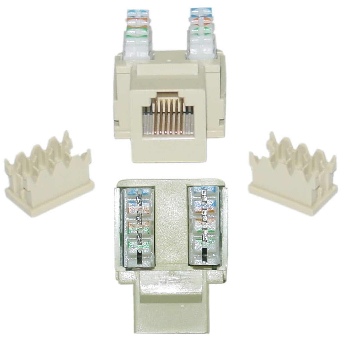 CableWholesale RJ12 Keystone Insert Beige