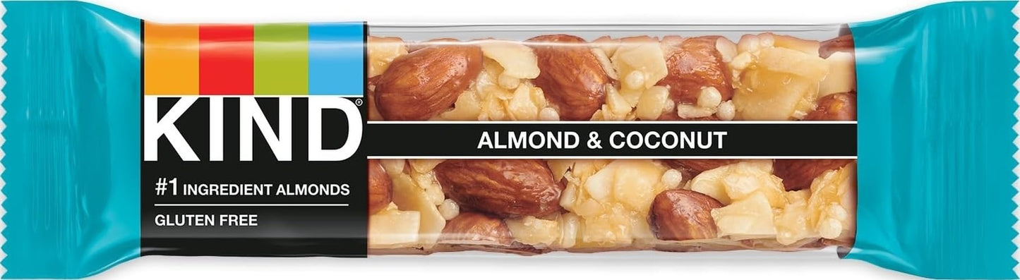 KIND Bars, Almond Coconut, Gluten Free, Low Sugar, 1 Count,Pack of 1