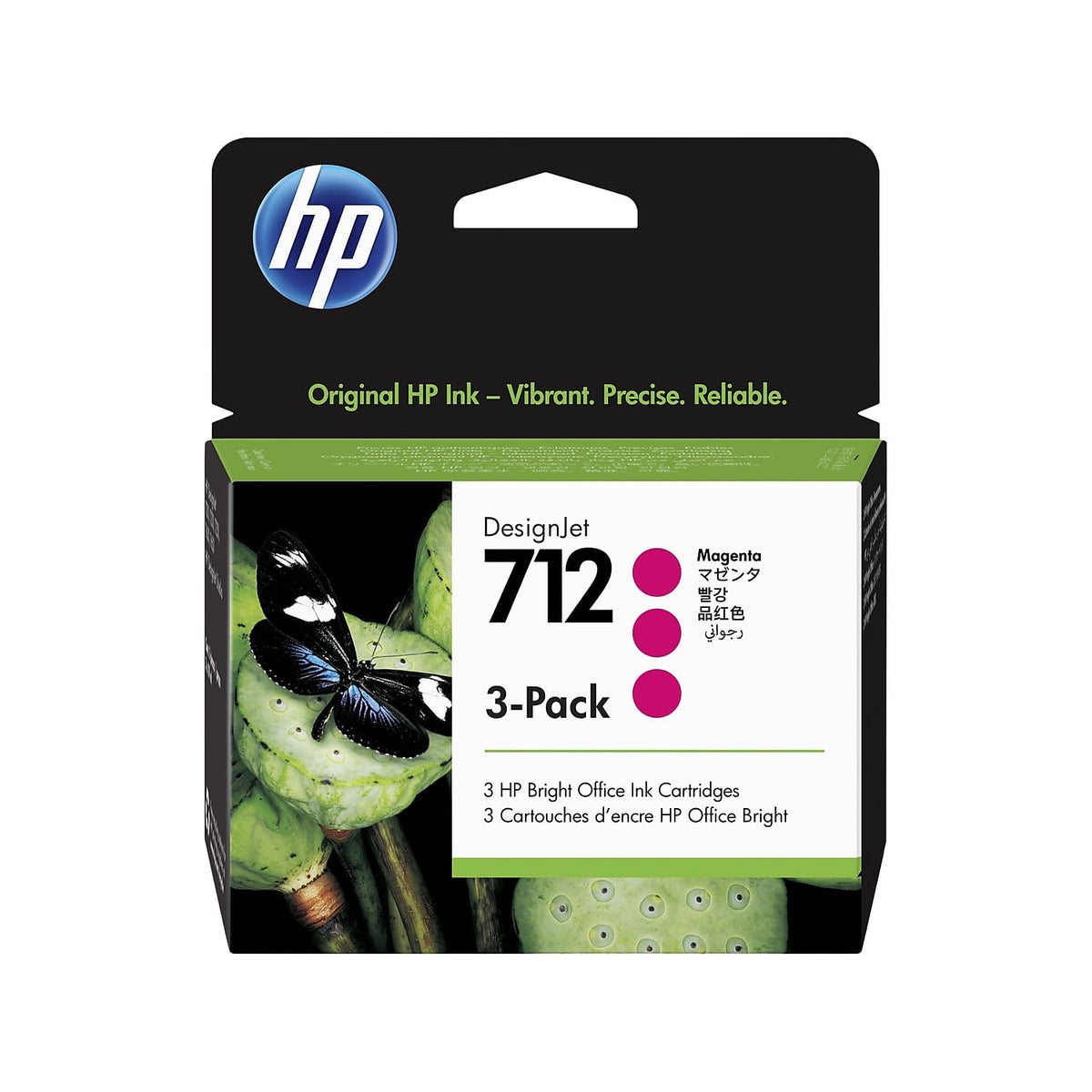 HP 3ED78A 712 Magenta Ink Cartridge 3-Pack 29ml