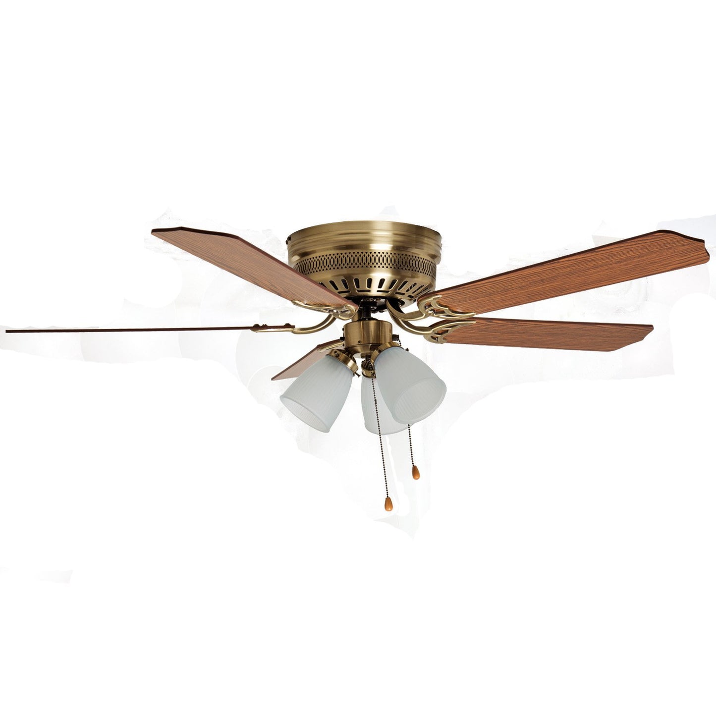 Boston Harbor 555706 CF-78049L Hugger Ceiling Fan 3 Light, Brown