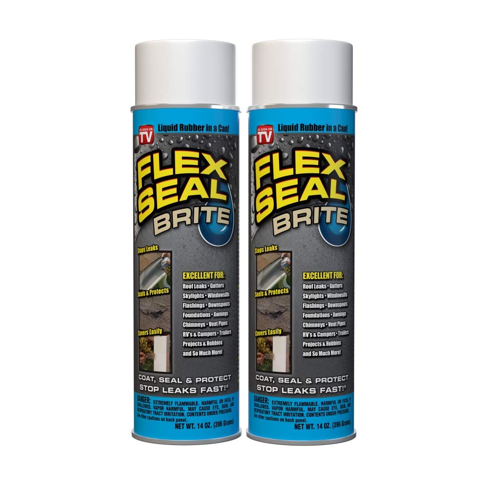 Flex Seal Brite Waterproof Rubber Spray 14 oz 2-Pack